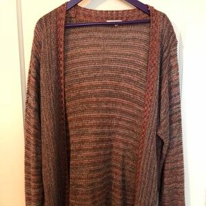 Multicolored Loose Knit Cardigan